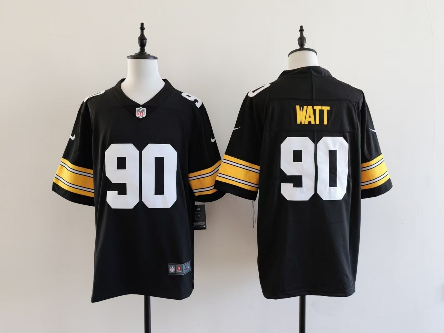 Men's Pittsburgh Steelers T.J. Watt  Jersey -  Black -No team logo