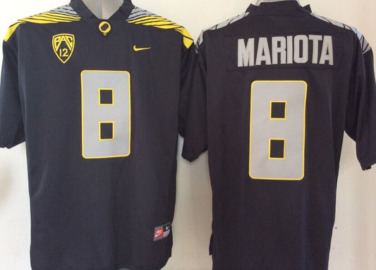 Men's Oregon Ducks Marcus Mariota Black Replica Jersey