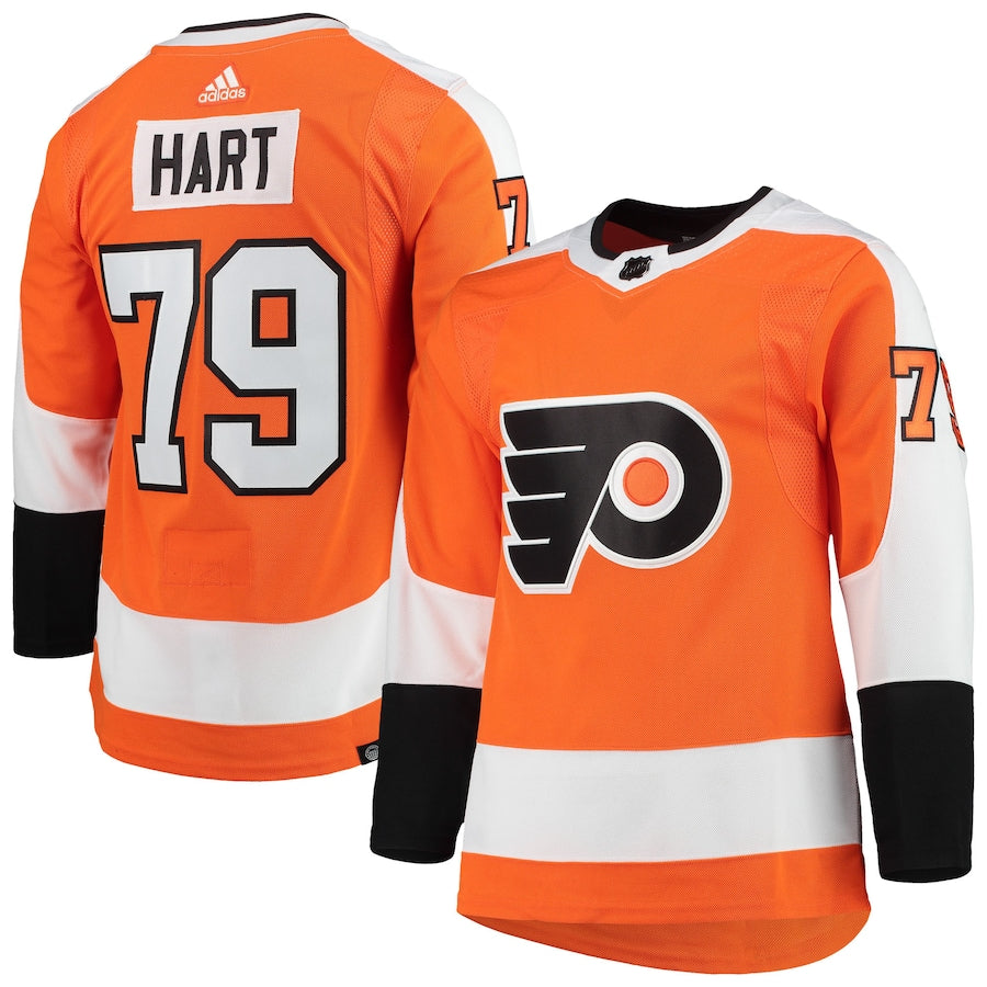 Men's Philadelphia Flyers Carter Hart  Orange Home Primegreen Authentic Player Jersey