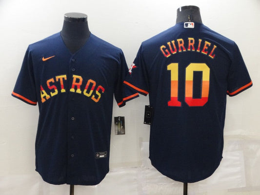 Men's Houston Astros Yuli Gurriel Navy Replica Player Jersey