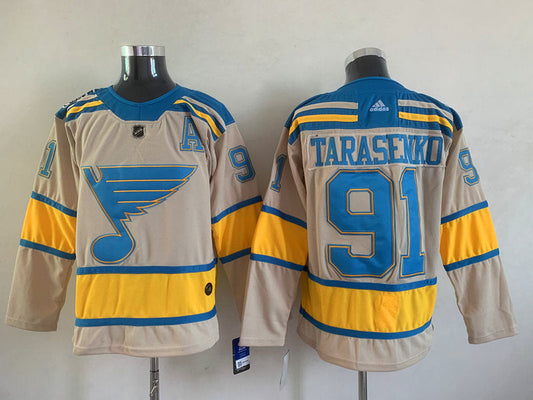 Men's St. Louis Blues Vladmir Tarasenko #91 Cream Breakaway Player Jersey1