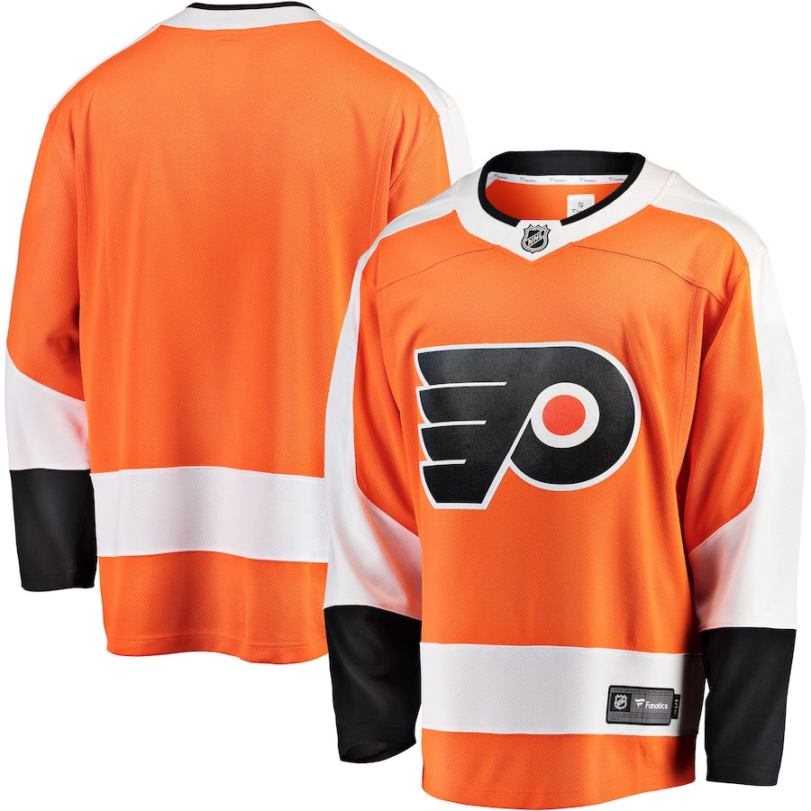 Custom Men's Philadelphia Flyers Fanatics Orange Breakaway Home Jersey