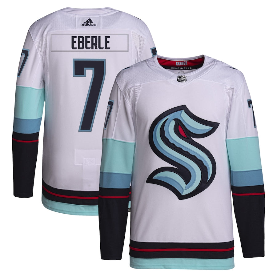 Men's Seattle Kraken Jordan Eberle  White Away Primegreen Authentic Pro Player - Jersey