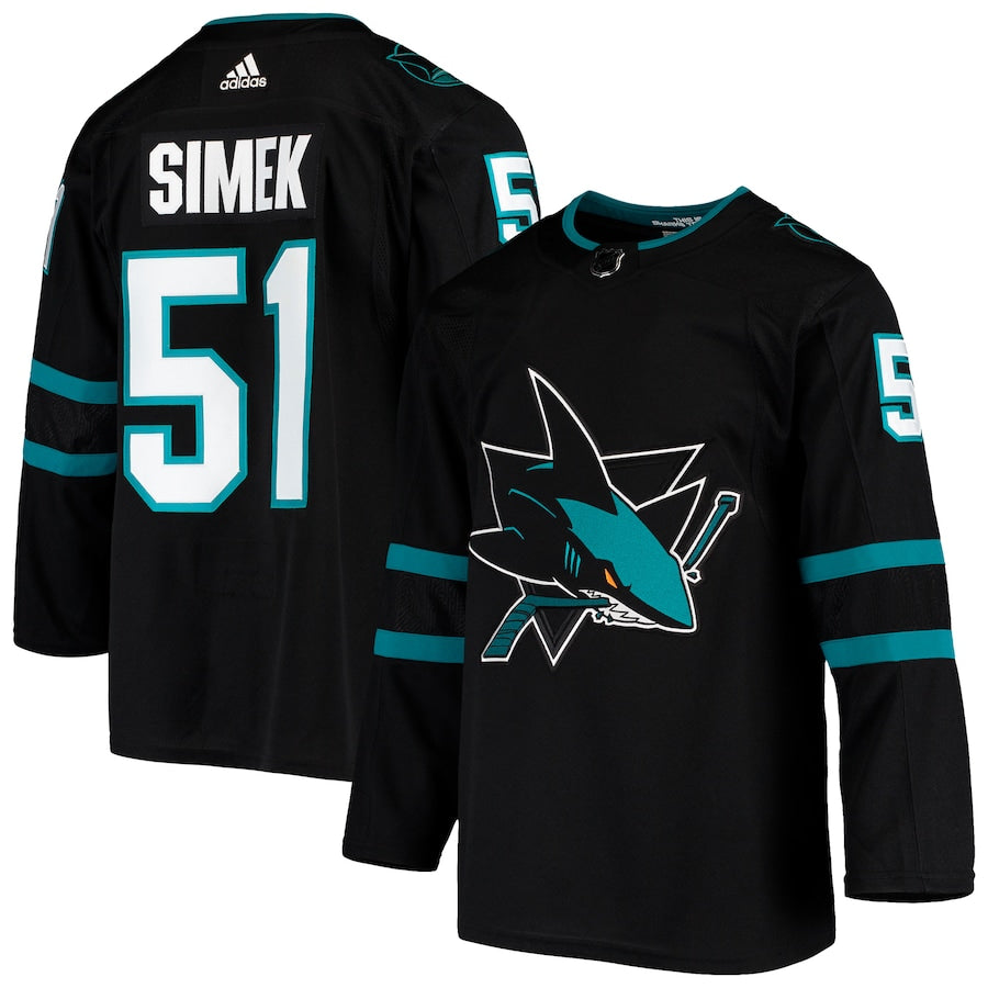 Men's San Jose Sharks Radim Simek  Black Alternate Authentic Jersey