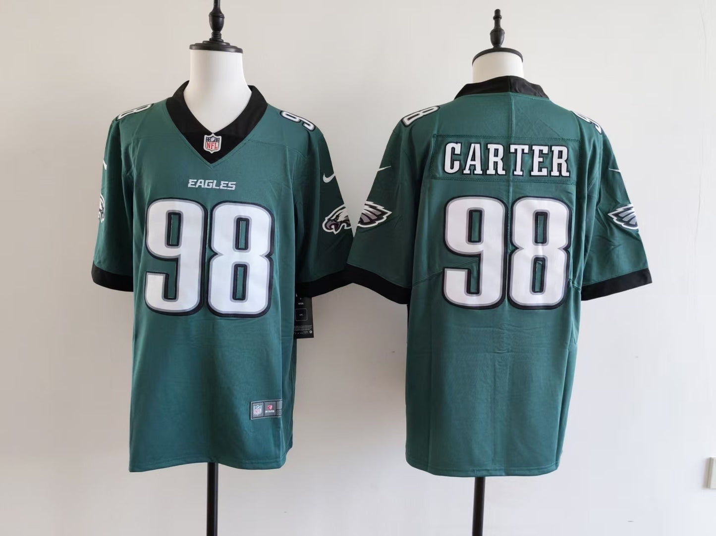 Men's Philadelphia Eagles Jalen Carter  Jersey-Midnight Green
