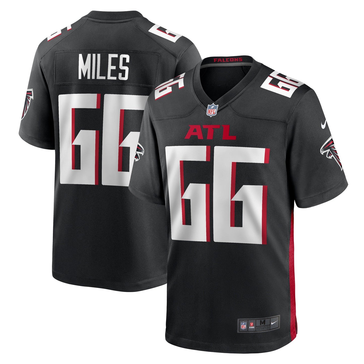 Joshua Miles Atlanta Falcons   Game Jersey -  Black