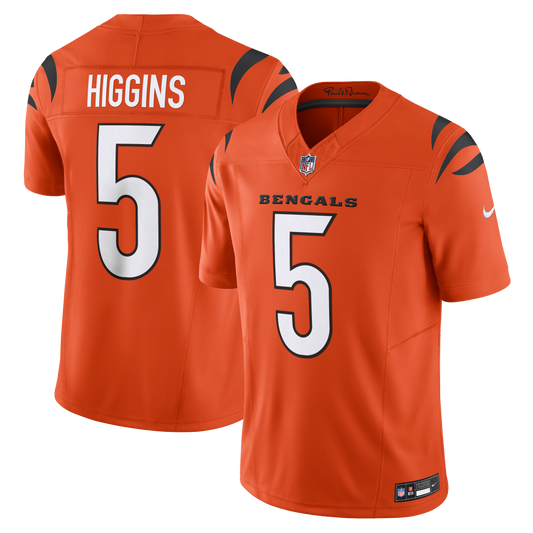 Cincinnati Bengals Tee Higgins Orange Vapor F.U.S.E. Limited Jersey