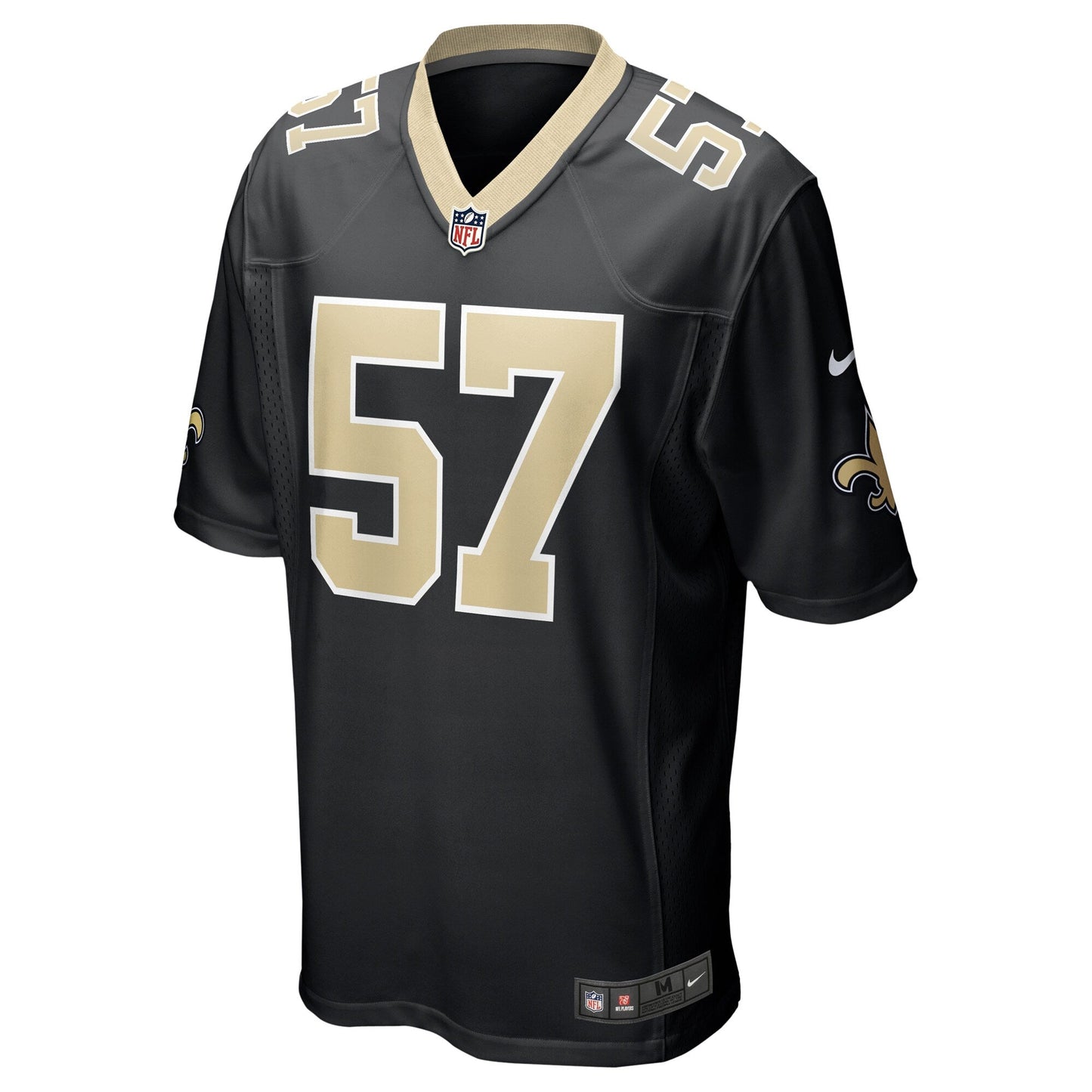 Niko Lalos New Orleans Saints  Team Game Jersey -  Black
