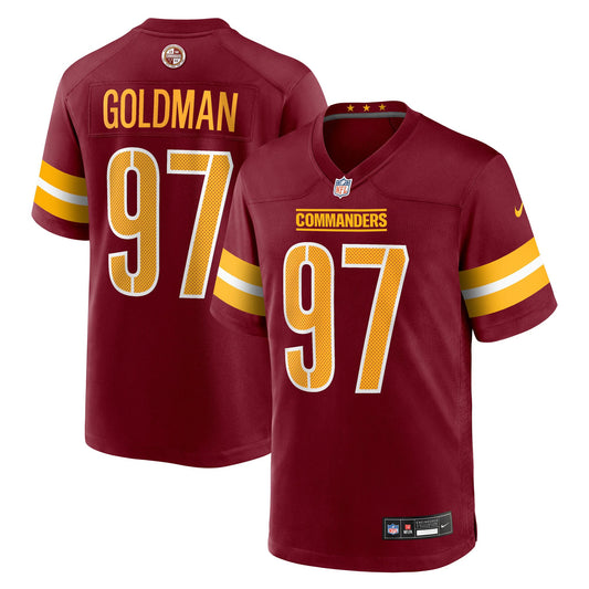 Washington Commanders Eddie Goldman Burgundy Team Game Jersey