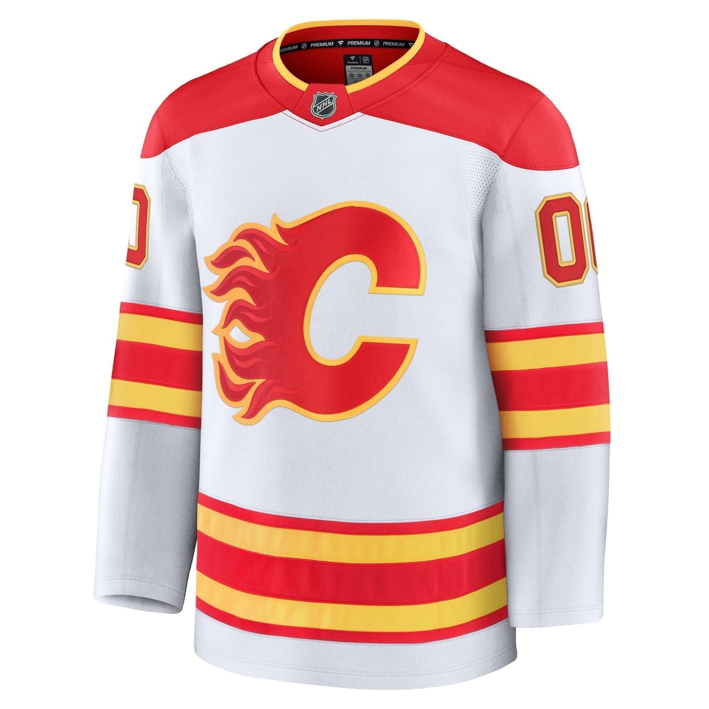 Calgary Flames Fanatics Away Premium Custom Jersey  White