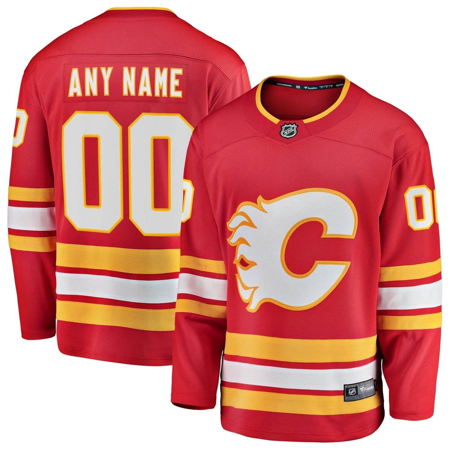 Calgary Flames Fanatics Home Breakaway Custom Jersey  Red