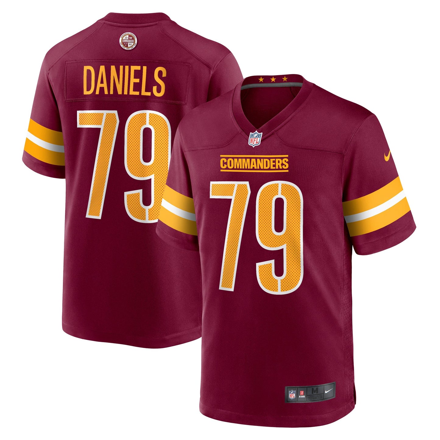 Washington Commanders Braeden Daniels Burgundy Team Game Jersey