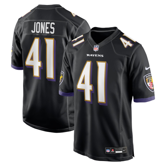 Baltimore Ravens Dre'Mont Jones Black Alternate Game Jersey
