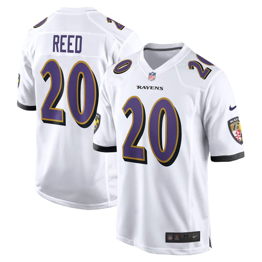 Baltimore Ravens Ed Reed White Retired Player Game Jersey