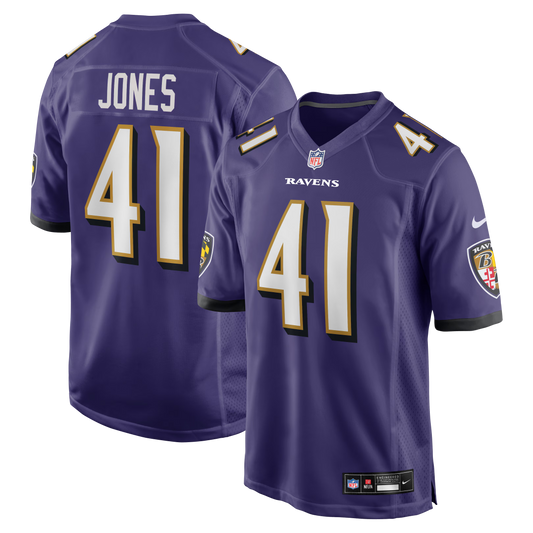 Baltimore Ravens Dre'Mont Jones Purple Team Game Jersey