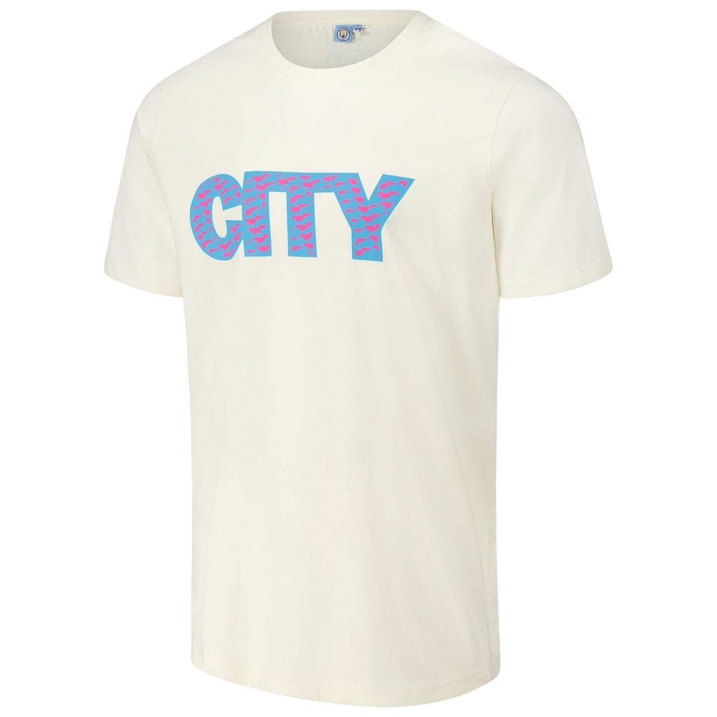 Manchester City Logo T-Shirt  Cream - Hygo Shirts