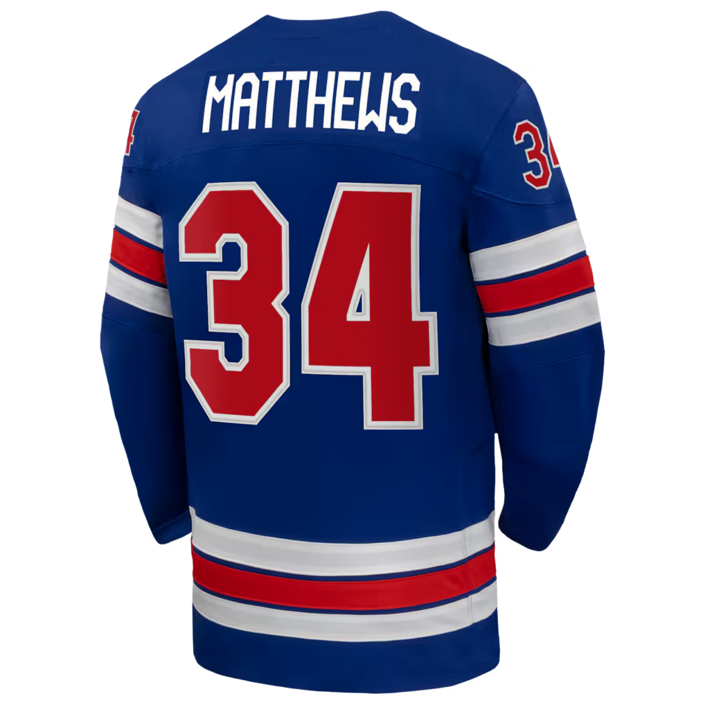 USA Hockey 2026 Home Supporter Edition Jersey  Auston Matthews #34  Royal Blue