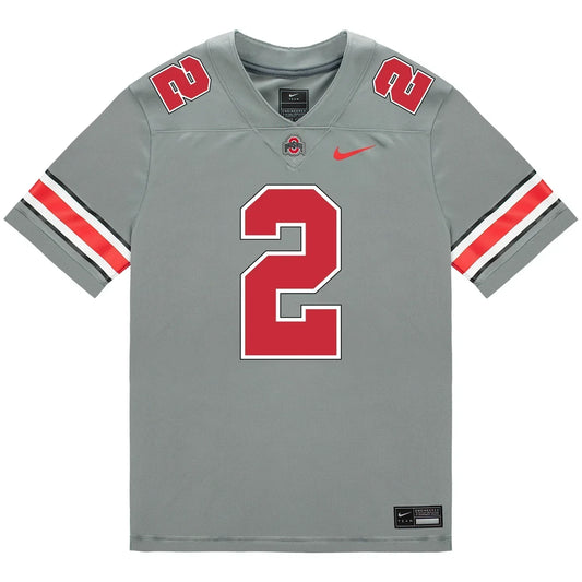 Caleb Downs Ohio State Buckeyes Jersey  Grey
