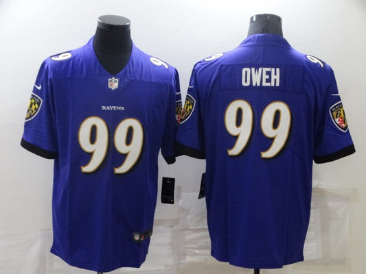 Men's Baltimore Ravens Odafe Oweh Purple Vapor Limited Jersey