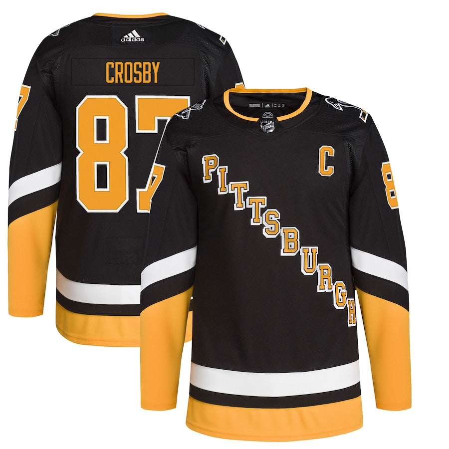 Men's Pittsburgh Penguins Sidney Crosby  Black Alternate Primegreen Authentic Player Jersey
