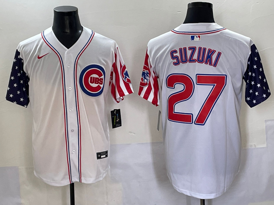 Men's Chicago Cubs Seiya Suzuki White Limited Player Jersey
