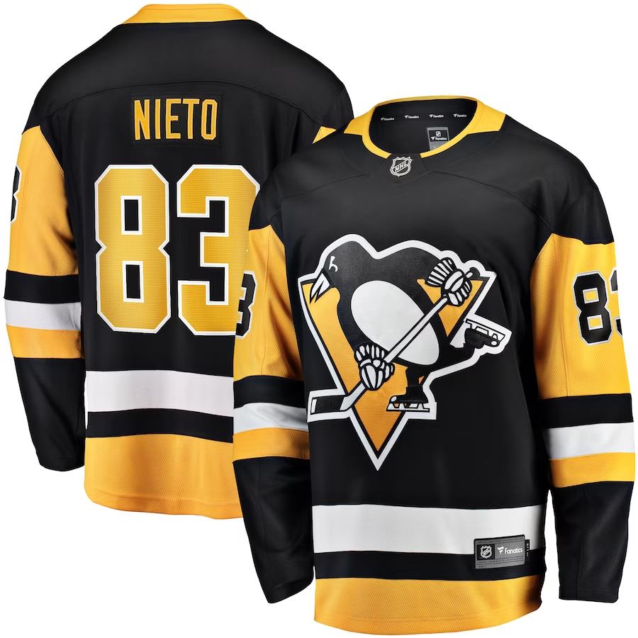 Men's Pittsburgh Penguins Matt Nieto Black Player Game Jersey