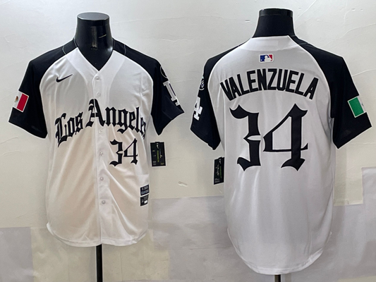 Men's Los Angeles Dodgers Fernando Valenzuela White Team Player Jersey