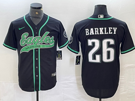 Men's Philadelphia Eagles Saquon Barkley Black Player Jersey Joint Edition