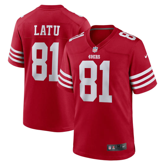 Cameron Latu San Francisco 49ers  Team Game Jersey - Scarlet