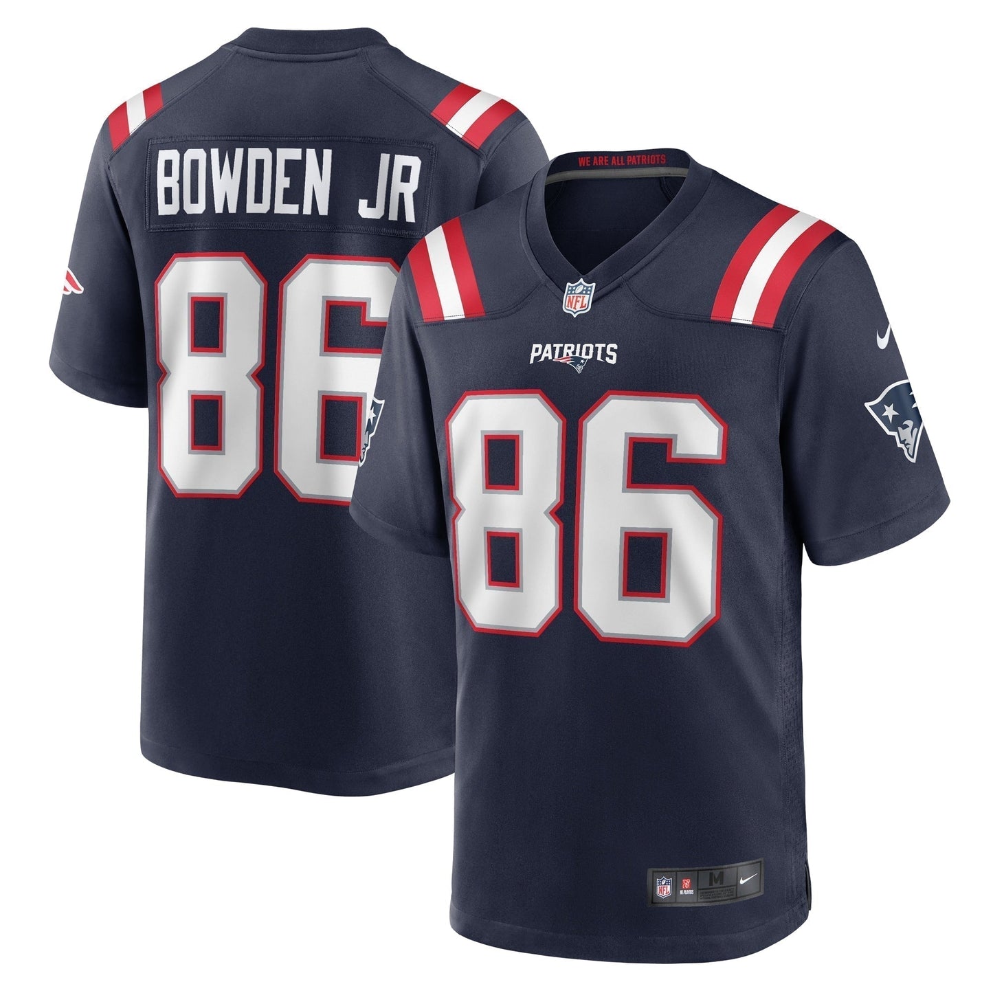 Lynn Bowden Jr. New England Patriots  Home Game   Jersey - Navy