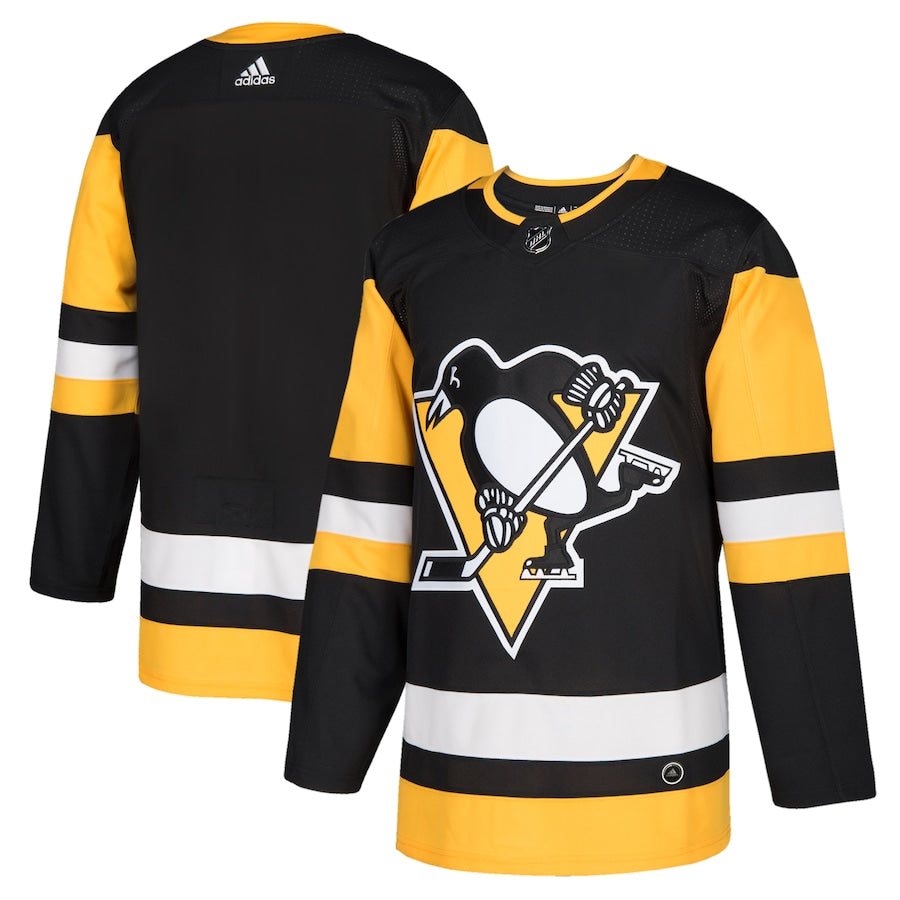 Men's Pittsburgh Penguins  Black Home Authentic Blank Jersey