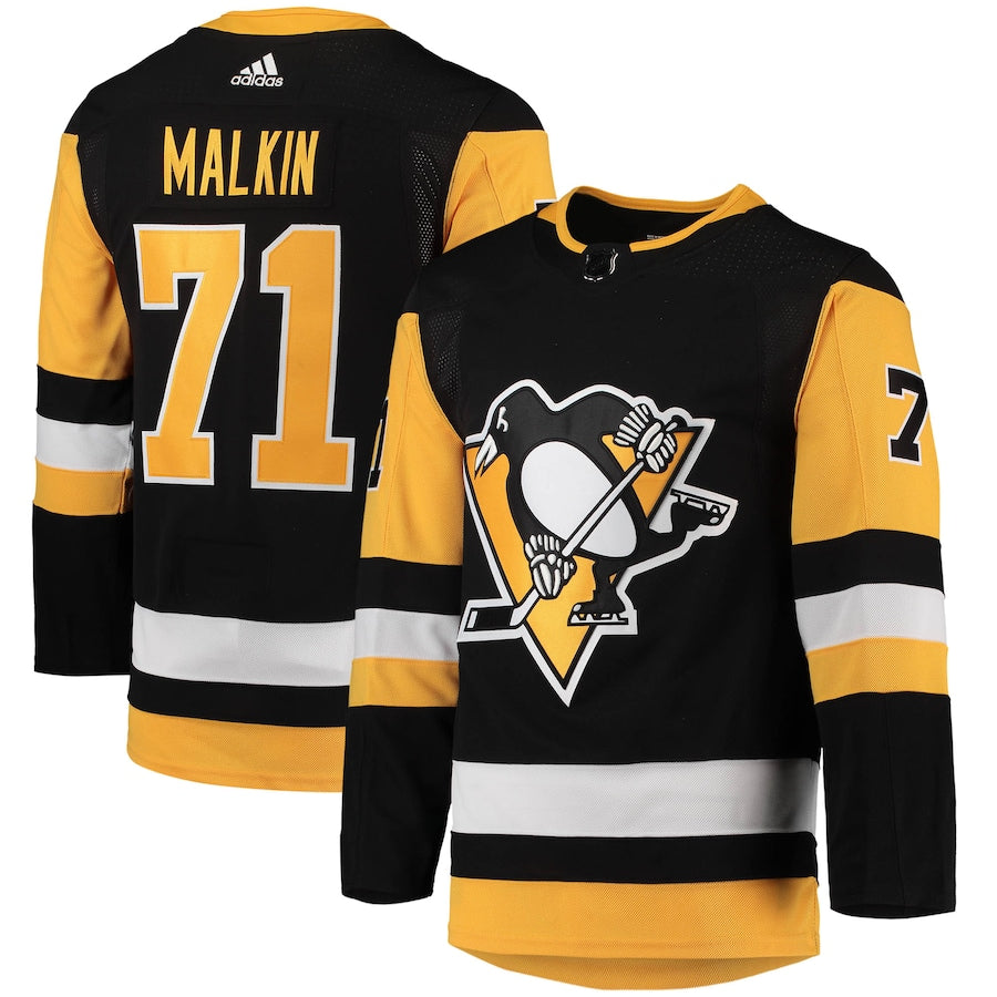 Men's Pittsburgh Penguins Evgeni Malkin  Black Home Primegreen Authentic Player Jersey