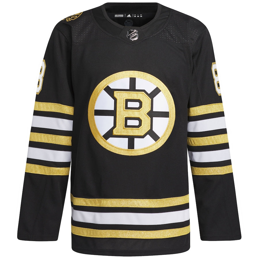 David Pastrnak Boston Bruins   Primegreen 100th Anniversary   Jersey - Black