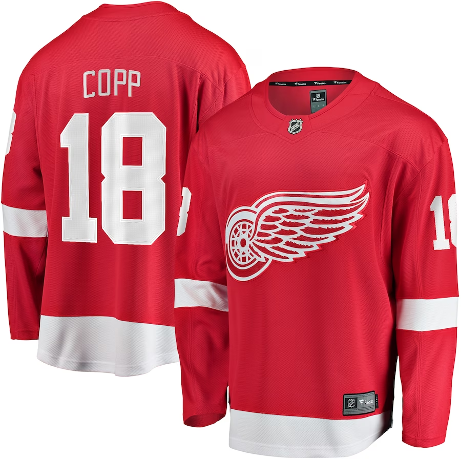 Men's Detroit Red Wings Andrew Copp Red Home Breakaway Player Jersey