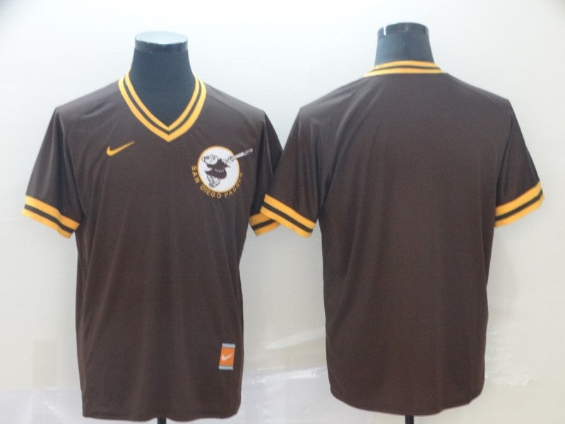 Men's San Diego Padres Brown Cooperstown Collection Blank Jersey1