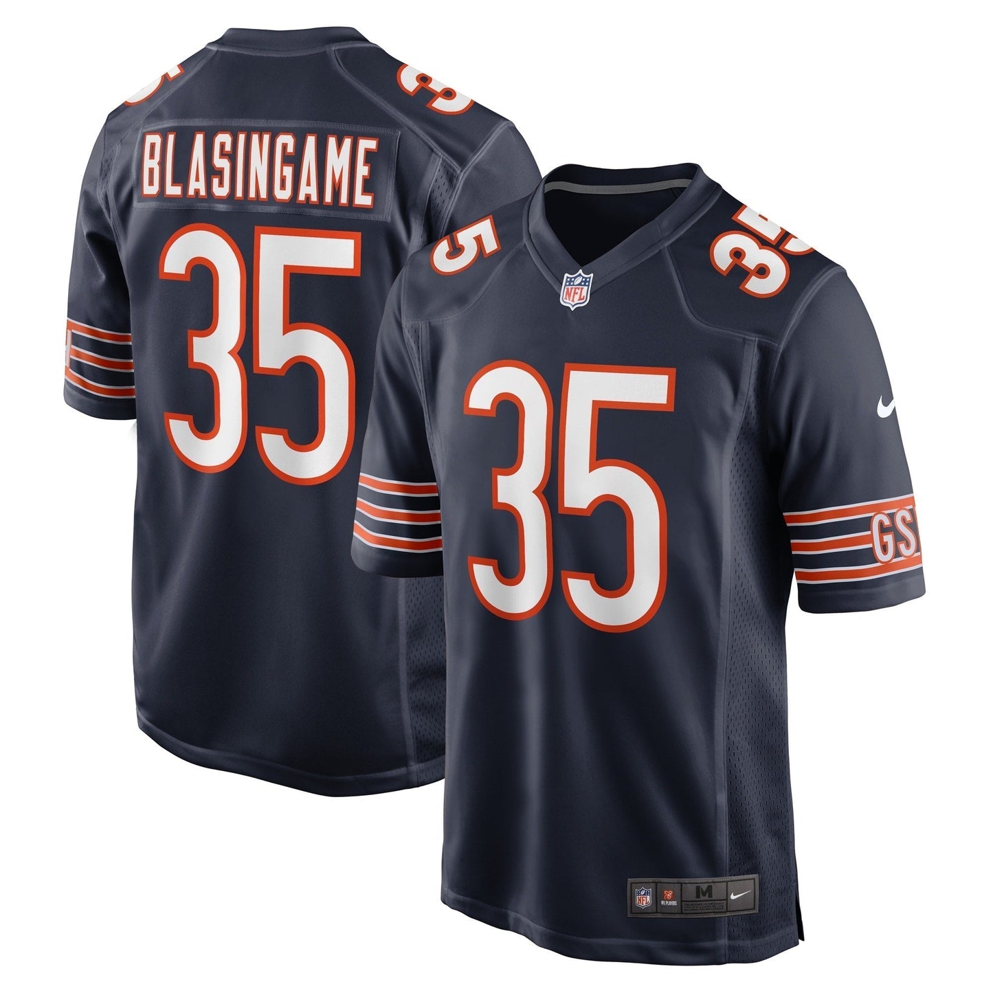 Khari Blasingame Chicago Bears  Game   Jersey - Navy