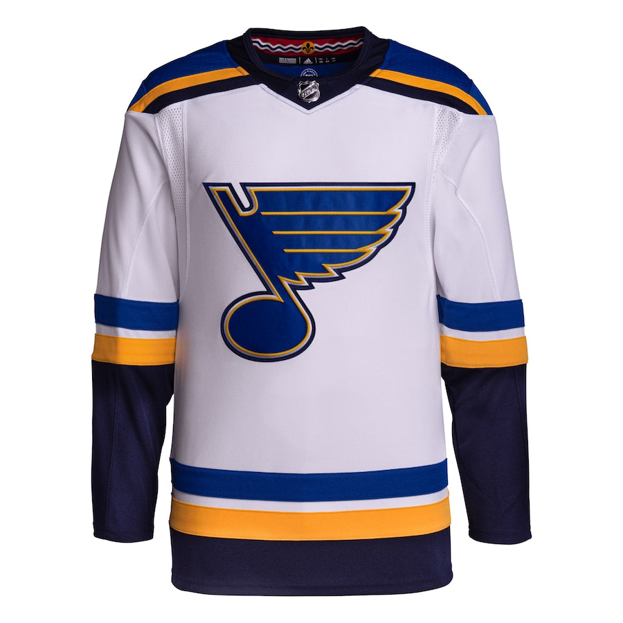 Men's St. Louis Blues  White Away Primegreen Authentic Jersey