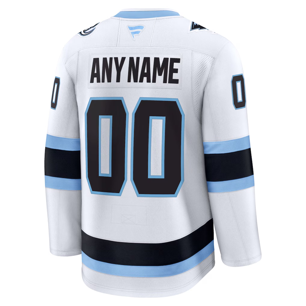 Custom Utah Mammoth Fanatics Away Premium Jersey - White