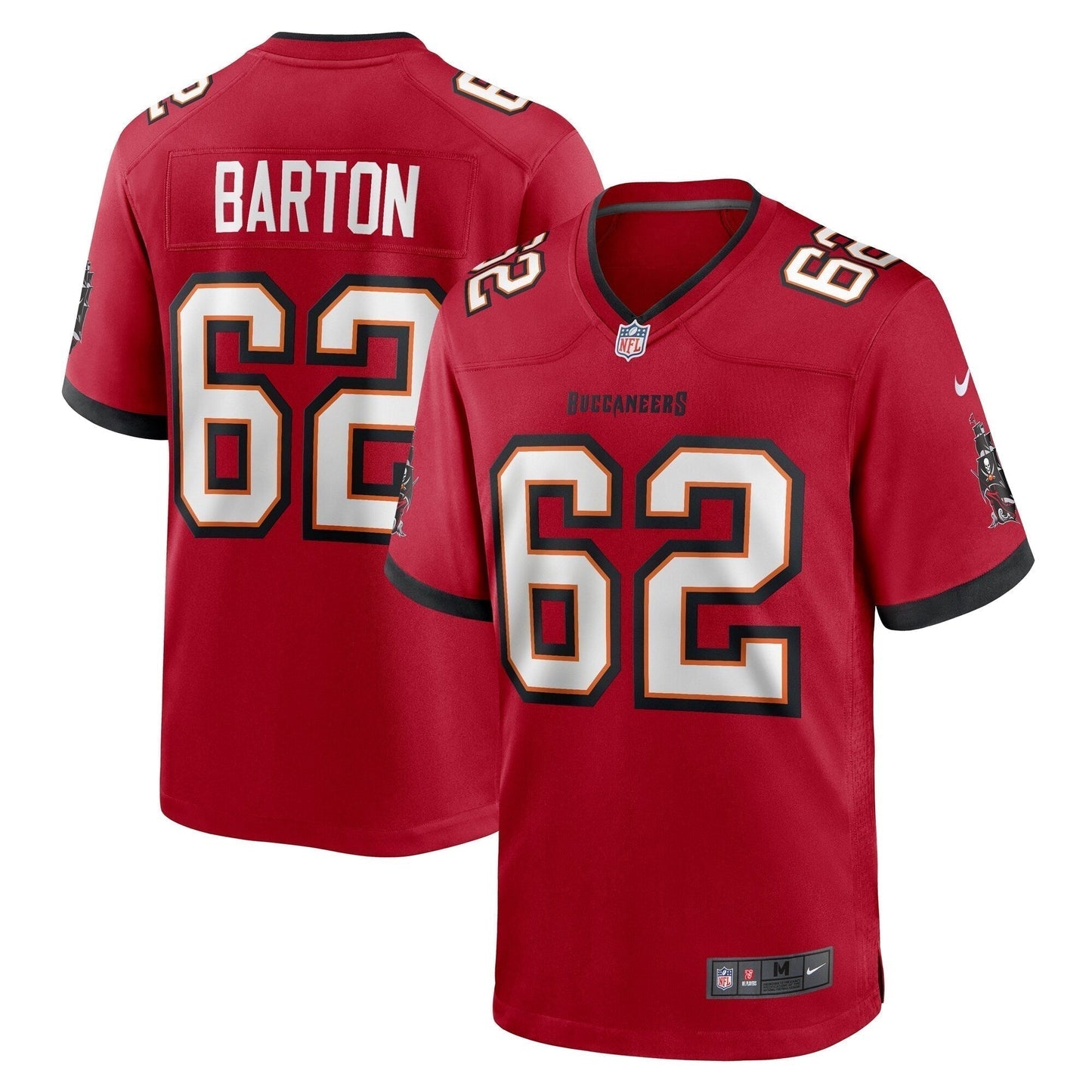 Graham Barton Tampa Bay Buccaneers  2024 NFL Draft First Round Pick   Game Jersey - Red