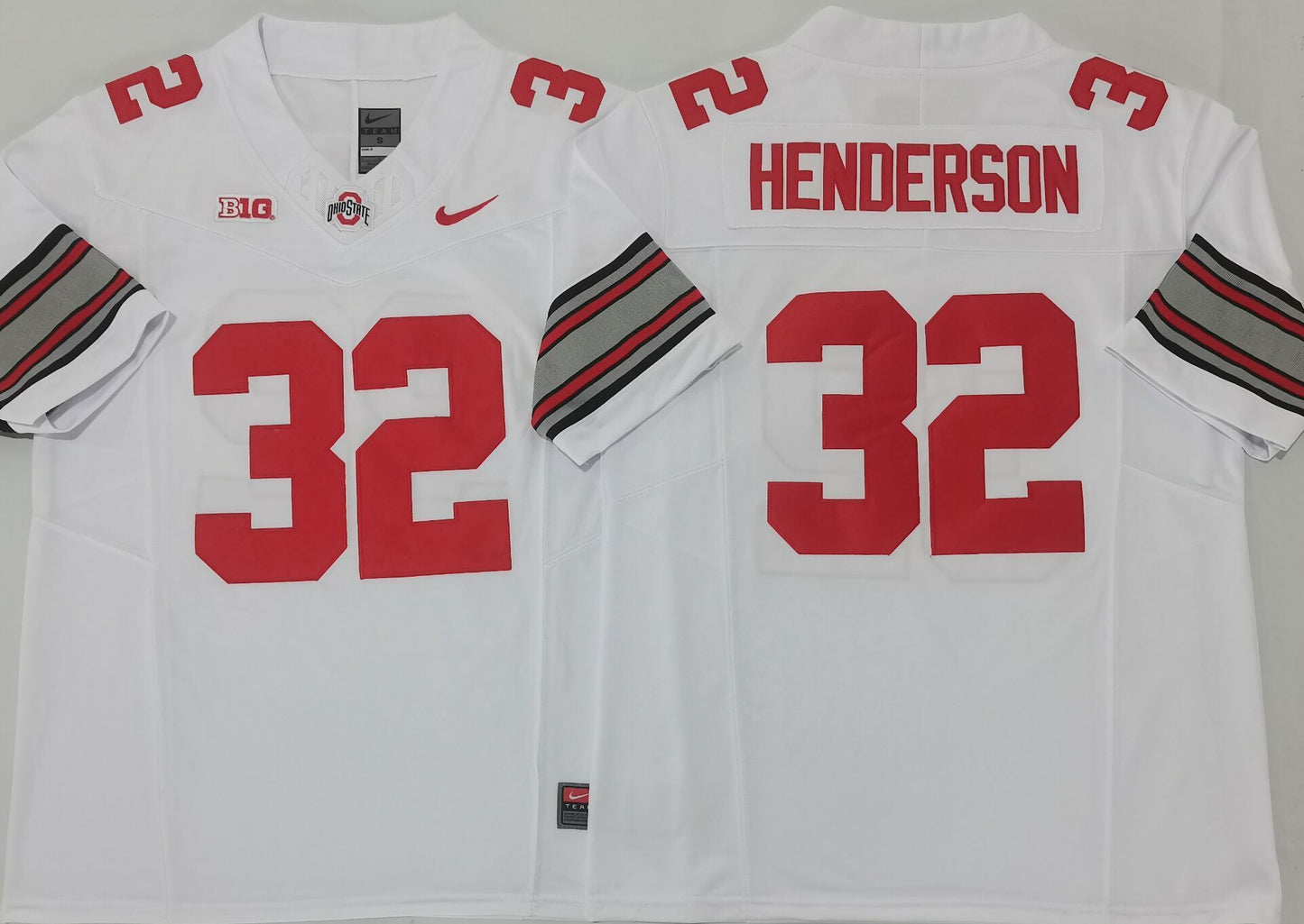Men's Ohio State Buckeyes Treveyon Henderson #32 White Player Jersey