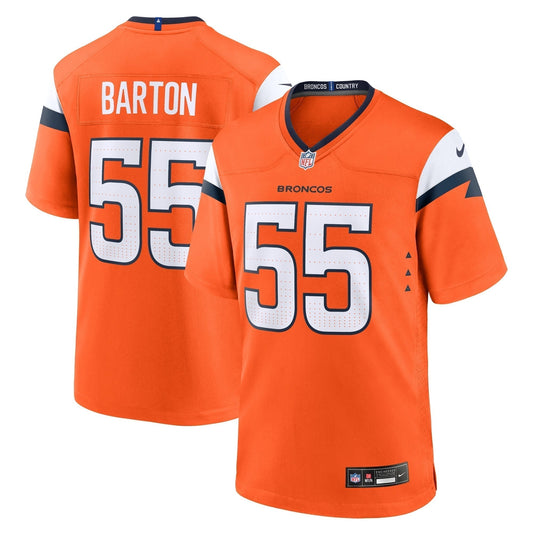 Cody Barton Denver Broncos  Game Jersey -  Orange
