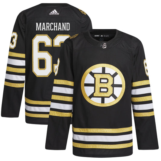 Brad Marchand Boston Bruins   Primegreen 100th Anniversary   Jersey - Black