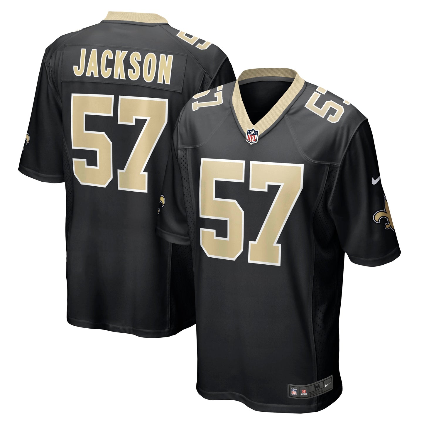 Rickey Jackson New Orleans Saints  Retired   Jersey - Black