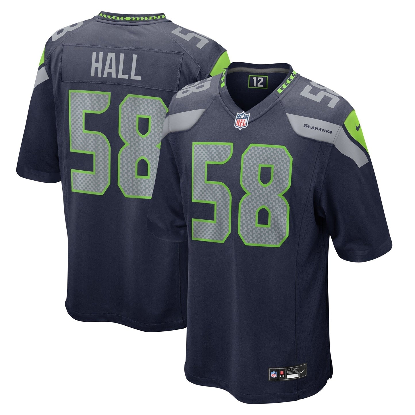 Derick Hall Seattle Seahawks   Game Jersey -  College Navy