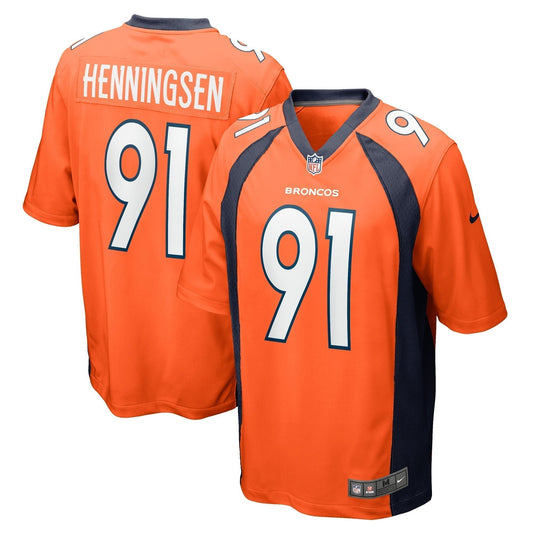 Matt Henningsen Denver Broncos  Game   Jersey - Orange