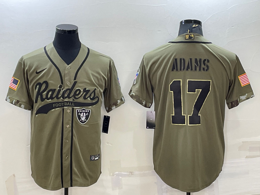 Men's Las Vegas Raiders Davante Adams Olive 2022 Salute To Service Limited Jersey Joint Edition