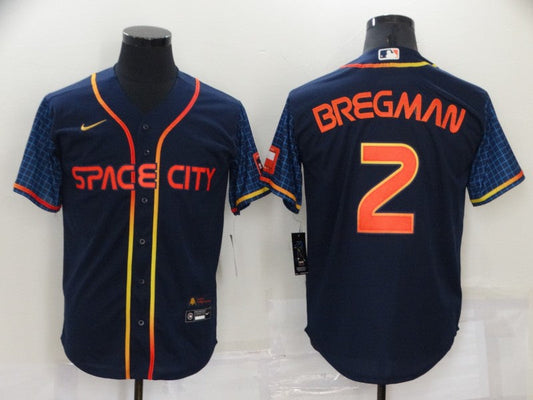 Men's Houston Astros Alex Bregman Navy Space City Jersey