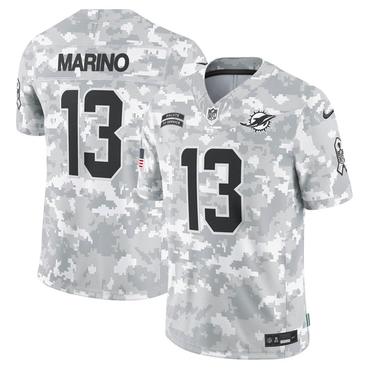 Dan Marino Miami Dolphins  2024 Salute to Service Retired   Limited Jersey - Arctic Camo