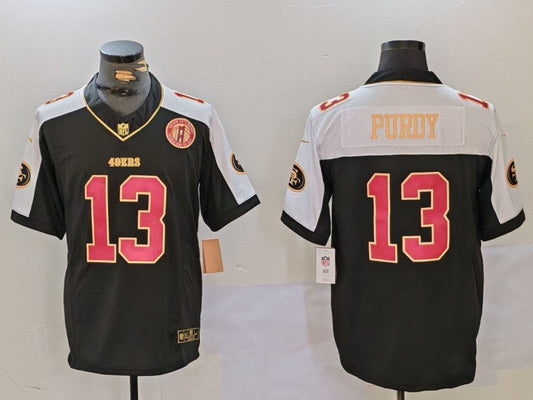 Men's San Francisco 49ers Brock Purdy #13 Black Alternate Player Jersey1