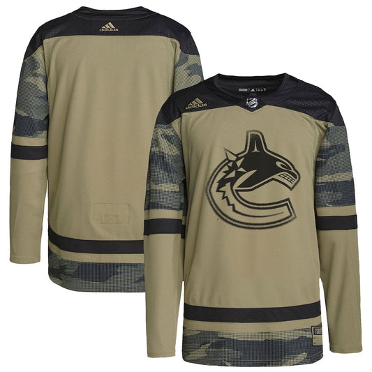 Vancouver Canucks  Camo Logo Military Appreciation Team Authentic Practice Jersey